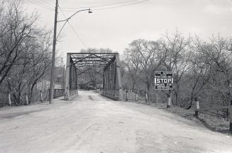 Old Dundas St., bridge over Humber River, looking east. Toronto, Ontario