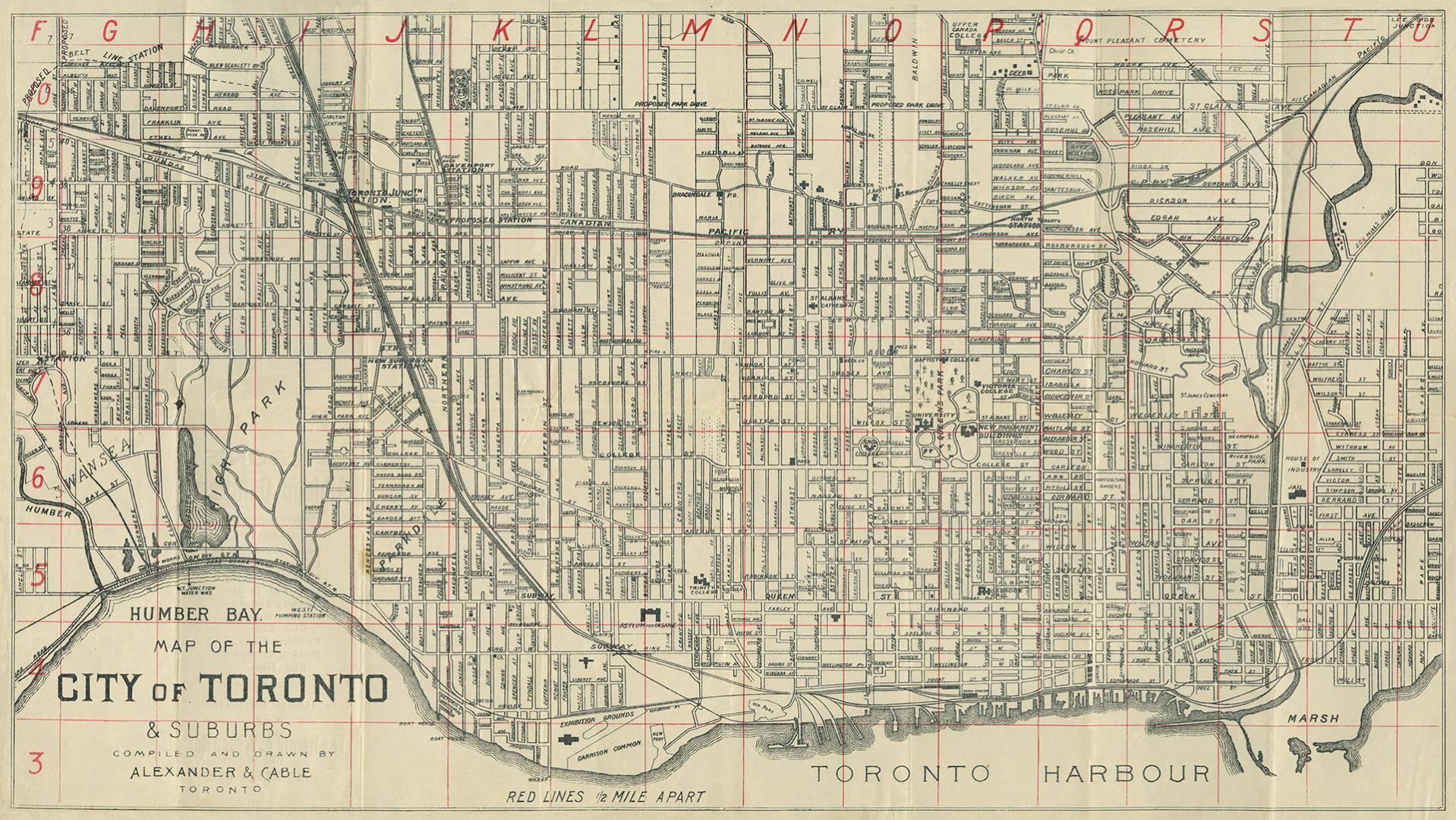 Map of the city of Toronto & suburbs