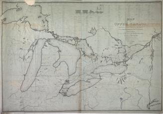 Map of Upper Canada shewing the proposed routes of rail roads for the purpose of extending the trade of the province