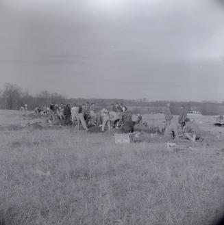 Scarborough Indian archeaological dig, west of Tabor's Hill ossuary (east side of Bellamy just north of Lawrence)