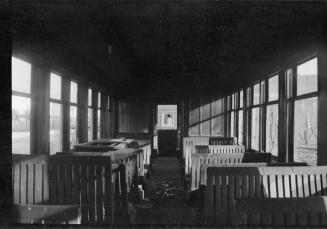 Toronto Suburban Railway, #150, INTERIOR, at Lambton carhouse, shown as Canadian National Electric Railway car