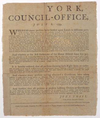 York, Council-Office, July 8, 1799