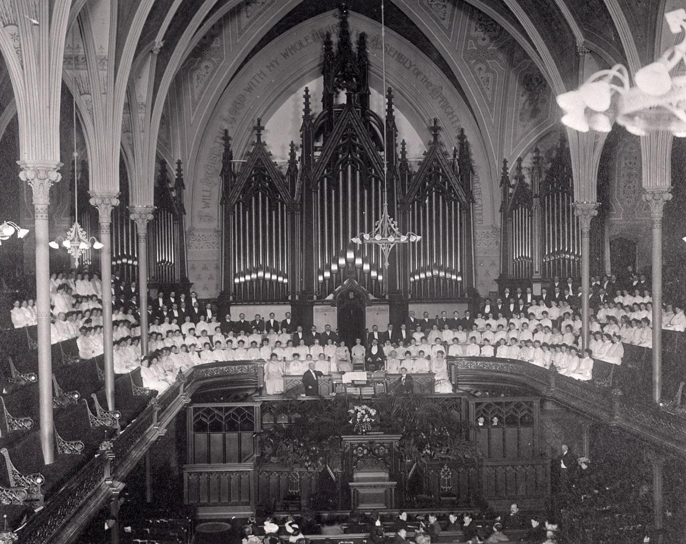 Metropolitan Methodist (United) Church, Queen Street East, north side, between Bond & Church Streets, INTERIOR