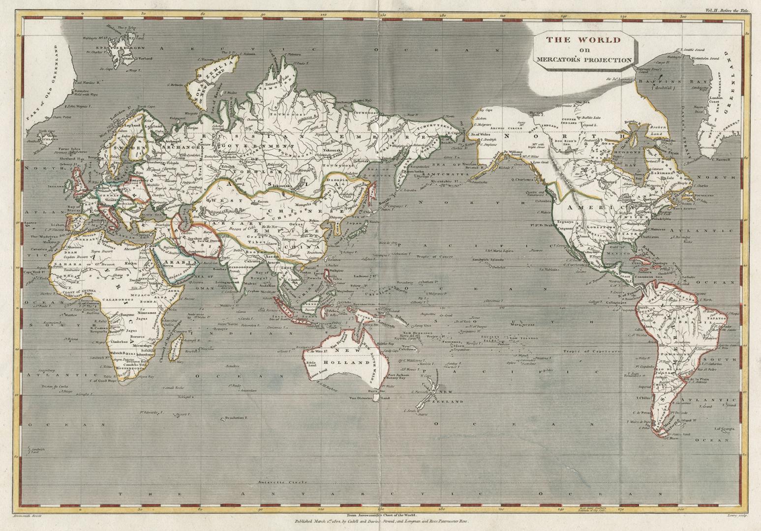 The world on Mercator's projection