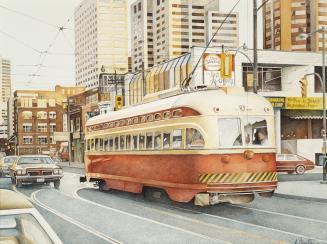 Dundas Street West, looking southeast from west of McCaul St