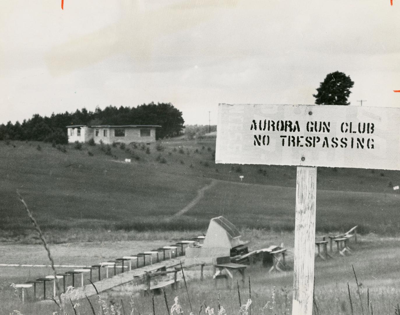 Aurora gun range and McAdam home in the background