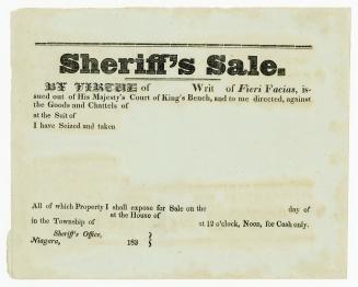 Sheriff's sale