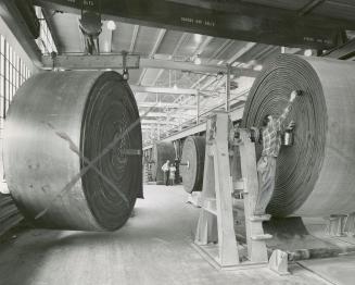 15-ton roll of conveyor belting at Goodyear Tire's Bowmanville plant