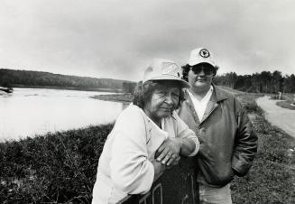 Roseanne Leonard, 47, a grandmother of nine, has fished the Rainy River since she was so young she had to be tied to her parents' boat