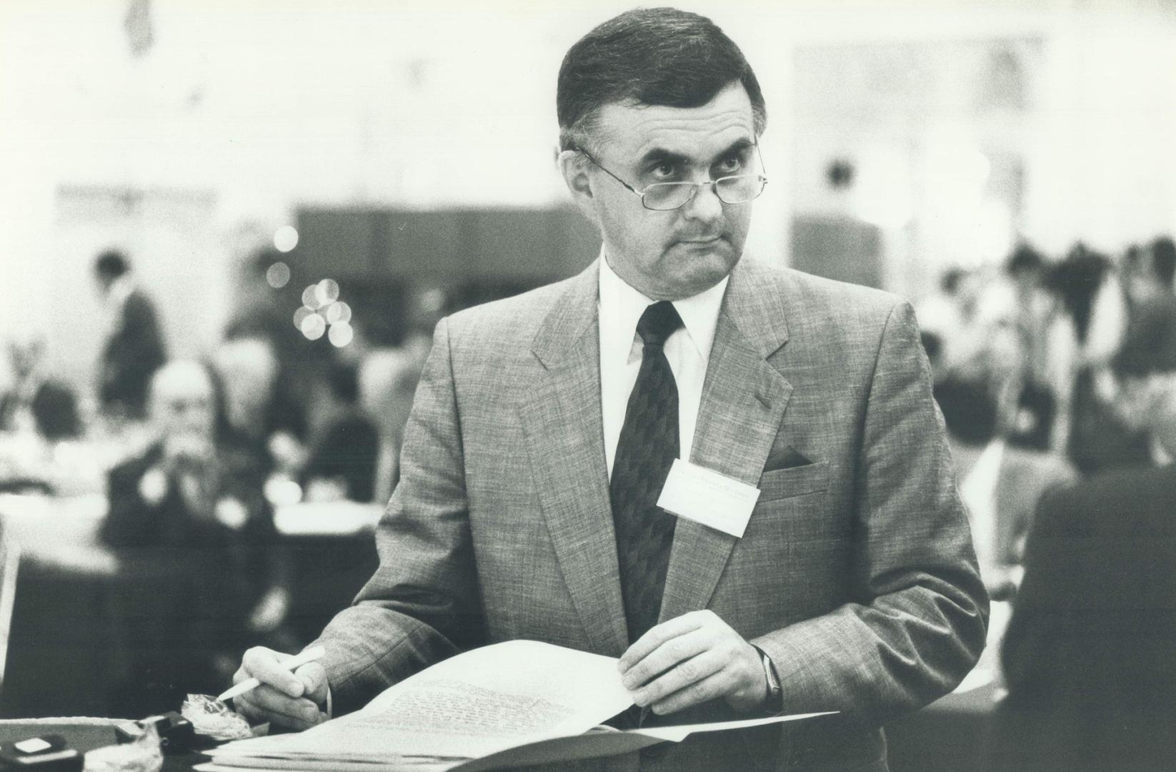 Ray Hnatyshyn: Governor-general shown today during-his speech to businessmen