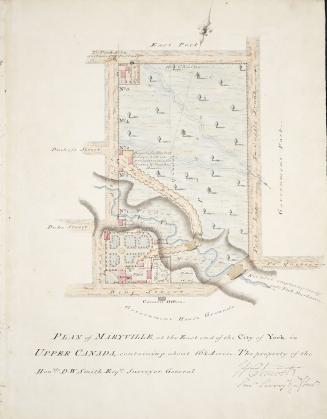 Plan of Maryville at the east end of the city of York in Upper Canada containing about 16 à acres