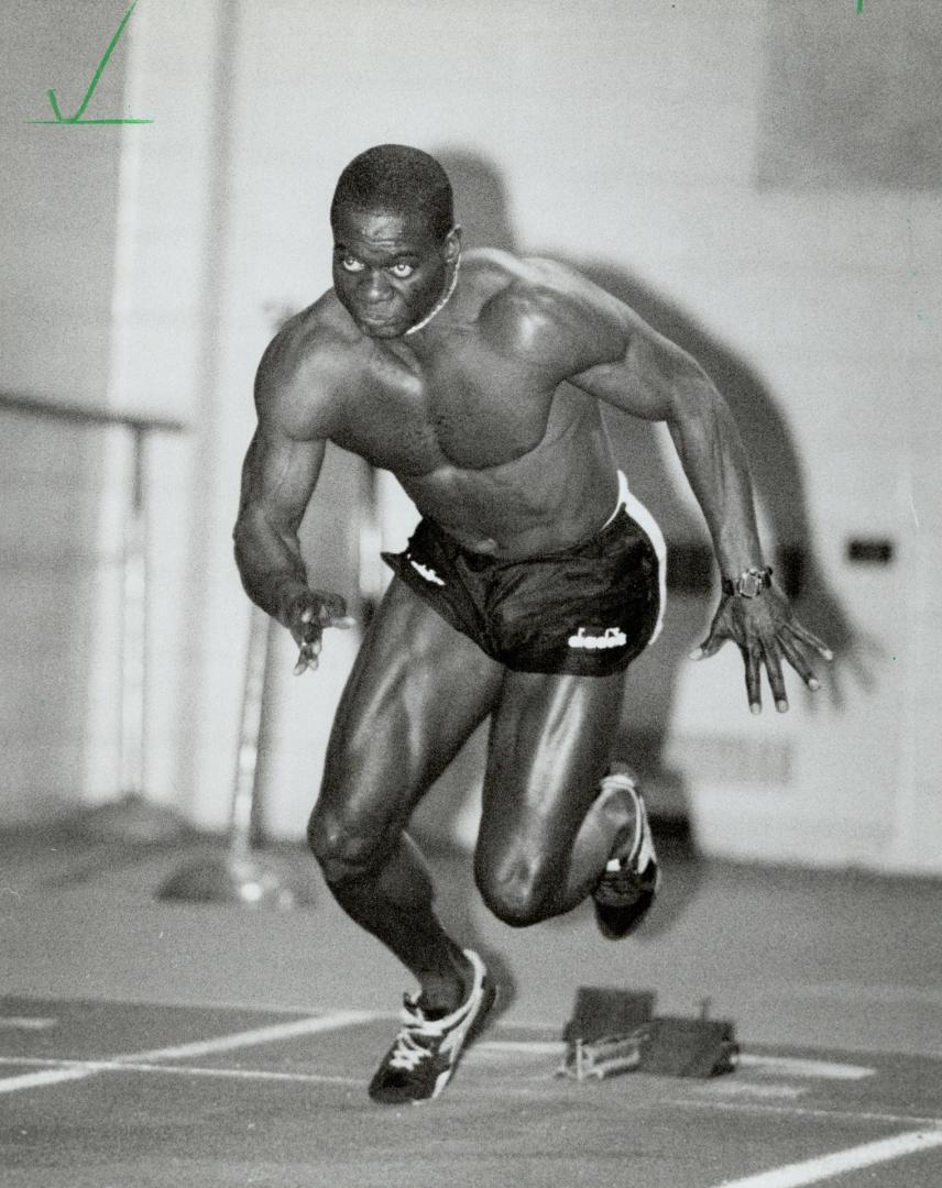 Ben Johnson, seen here training at York University