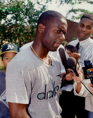 Ready to run: The past is behind me now so I'm looking to the future, a relieved Ben Johnson says outside his Scarborough home yesterday