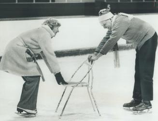 Image shows the blind skaters program run by North York's parks and recreation department. Here…