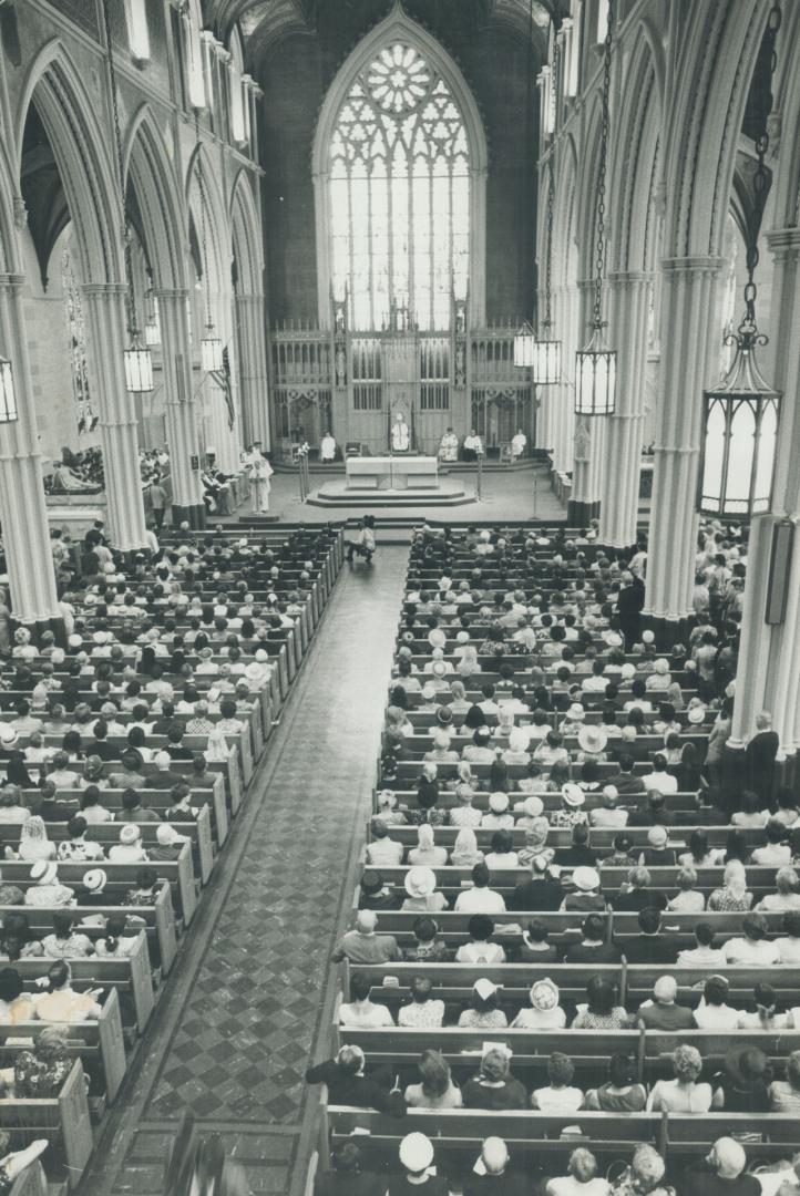 High mass for Kennedy yesterday in St