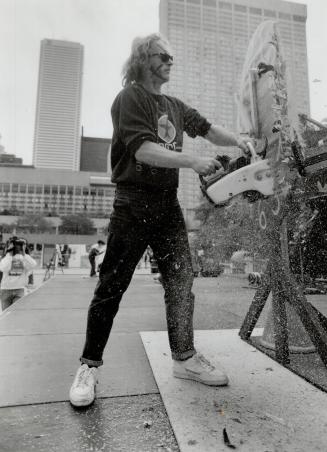 Clock destruction: Street drummer and jazz agitator Graeme Kirkland's experiences in the construction Industry taught him to appreciate destroying things