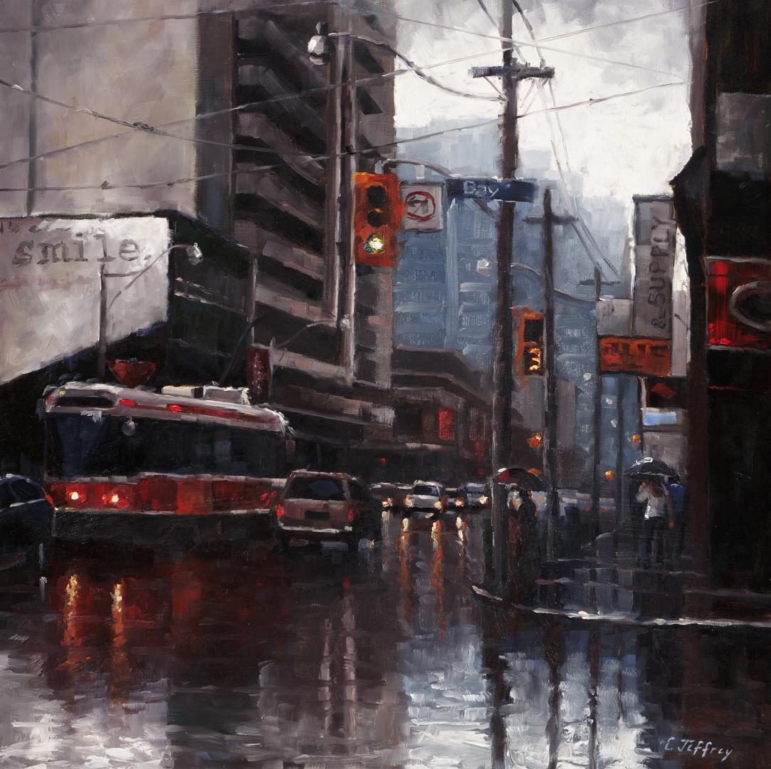 November Rain, Bay and Dundas (Toronto)