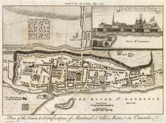 Plan of the Town and Fortification of Montreal or Ville Marie in Canada