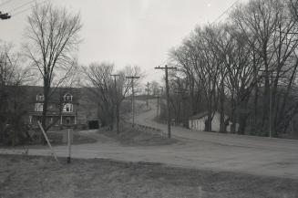 Don Mills Road., looking north from south of C.N.R. tracks (south of Overlea Blvd). Toronto, Ontario