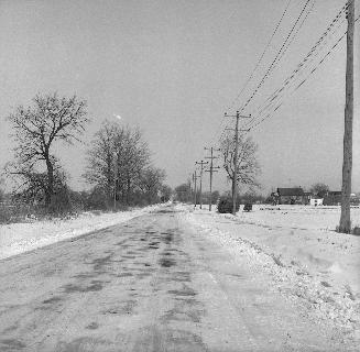 Royal York Road., looking north to Eglinton Avenue West in background. Toronto, Ontario