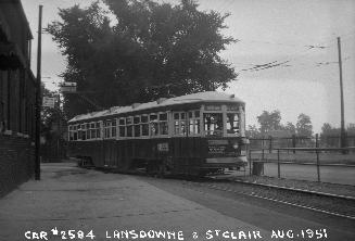 T.T.C., #2584, at Earlscourt loop. Toronto, Ontario