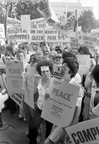 Demonstration by hospital workers