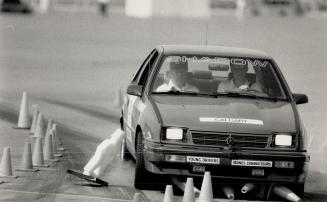 Wipe Out! Drivers from across Canada competed in the Young Drivers Championship (above) and laid a few cone people to waste. Bill Taylor put a few down, too