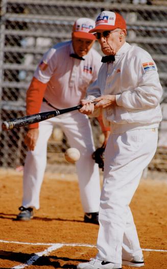 Batter up: George Bakewell takes a stand at the plate in Florida league