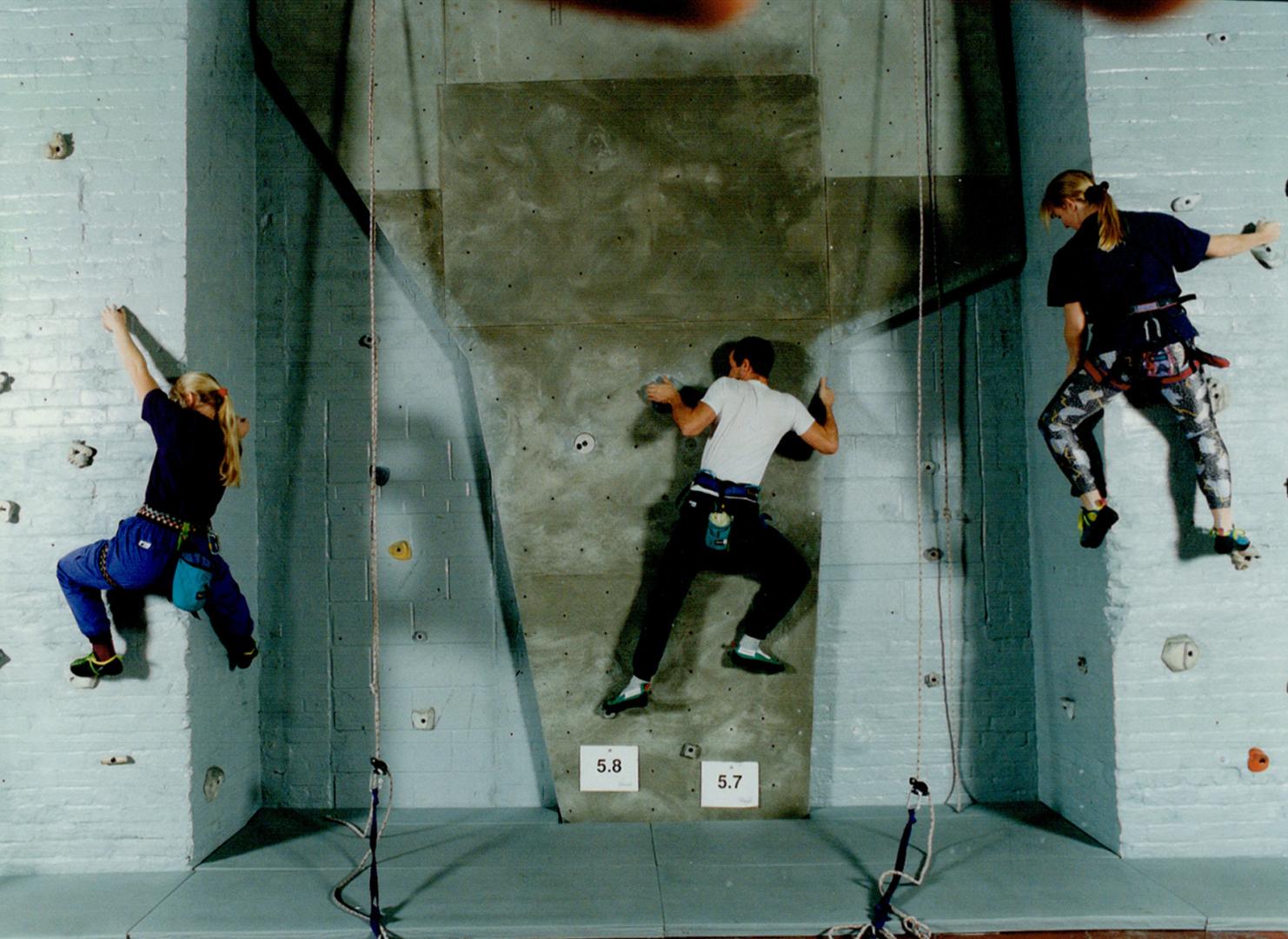 Indoor rock climbing