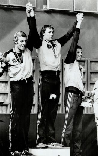 Aussie Sweep the medals in 200 metres freestyle - Gold to McKeon - Brewer the silver and Morgan the Bronze - Boz Photo