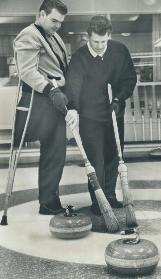 One-legged curler Carl Brown and his skip