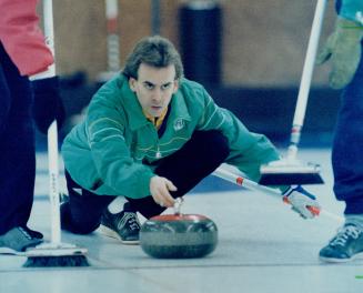 He's on the broom. Ian Robertson and his Thornhill rink were on the broom with majority of their shots at Canada Life Bonspiel yesterday. Thornhill won big prize