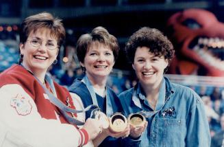 (L-R) Sandra Schmirler, Jan Betker, Joan McCusker