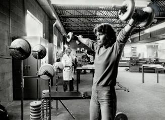 The Women at West End Machining build up their strength by weight training three times a week