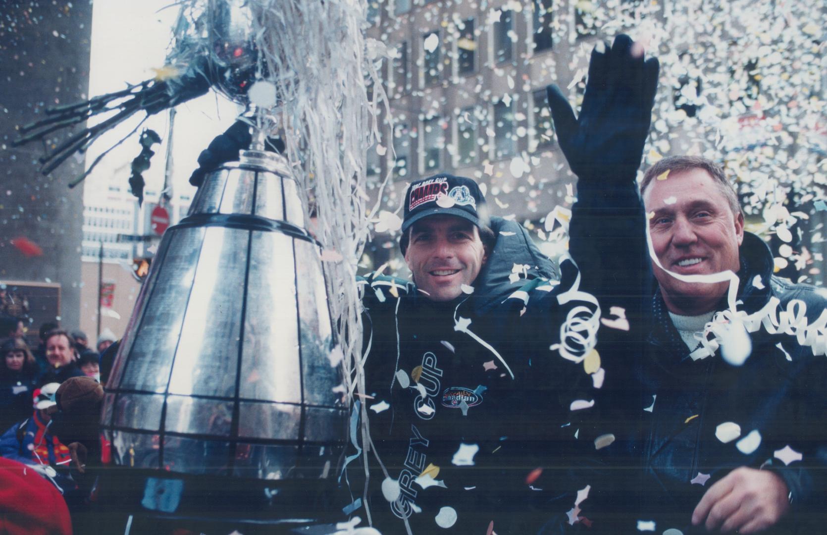 Doug Flutie And Don Matthews at argos parade