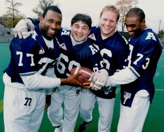 Argos' top four: Toronto Argonaut nominees for CFL awards are, from left: Rodney Harding, Dan Ferrone, Don Moen and Ken Benson