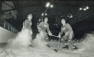 Varsity Blues' high-scoring line of Cary Farelli, Dan D'Alvise and Stelio Zupancich hope to perform as a unit in Olympics