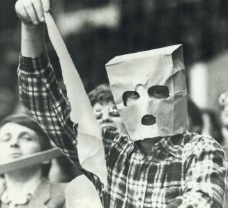 Leafs were so bad last night that one fan had to resort to a gas mask, while another donned a paper bag and waved a white flag of surrender