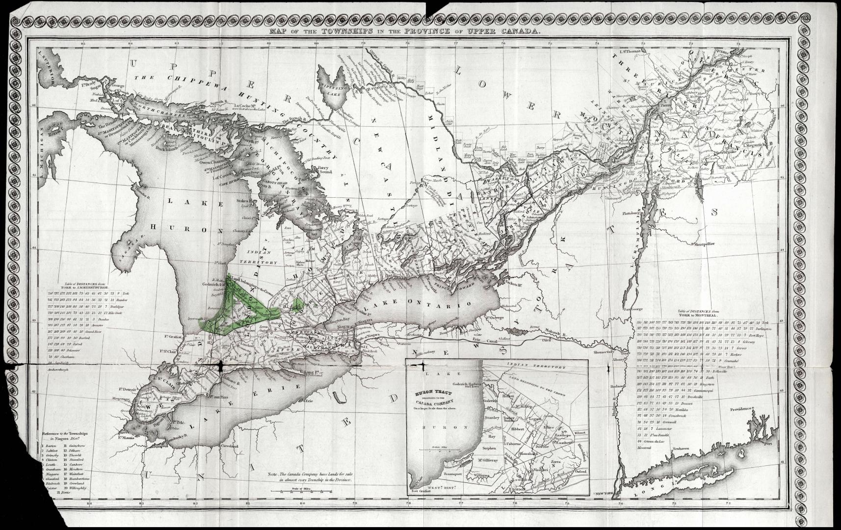 Map of the townships of the province of Upper Canada