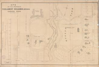 Site of the proposed parliament buildings, Ontario. Queen's Park