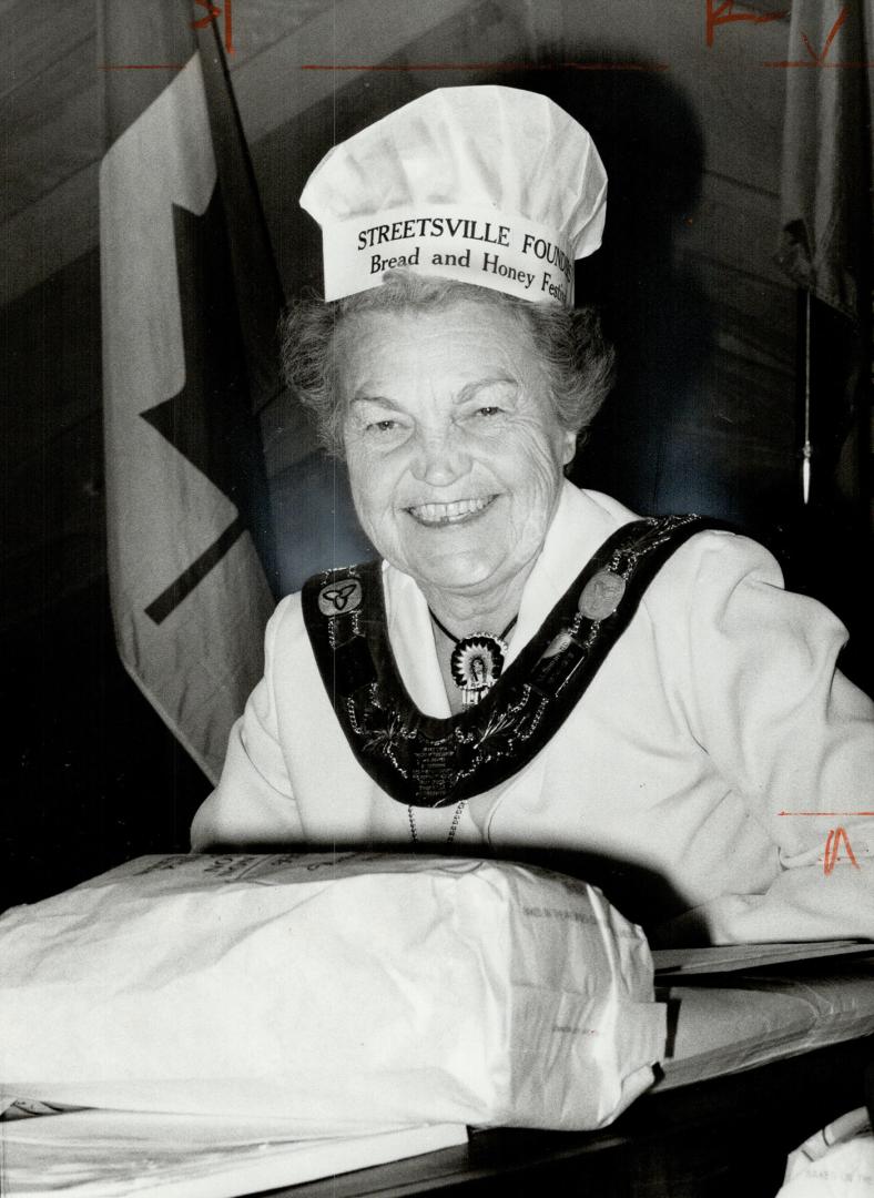 Another hat. Mayor Hazel McCallion donned a baker's hat at council meeting to promote the annual Streetsville Bread and Honey Festival on June 7