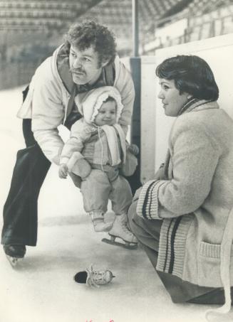 Times have changed, too, for Leaf's Lanny McDonald, above with wife Ardelle and daughter Andra, 9 months