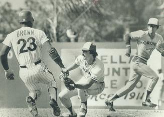 Toronto Blue Jays in spring training in Florida, above: Reader wants beer to be sold at their games in Toronto this year