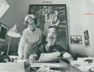 The governor-general's wife at her desk in her study