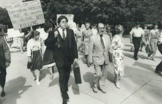 Lost battle: Henry Morgentaler, left, lost his constitutional challenge against Canada's abortion laws today