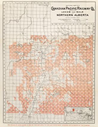 Sectional map no.6 Canadian Pacific Railway Co. shewing lands for sale in Northern Alberta