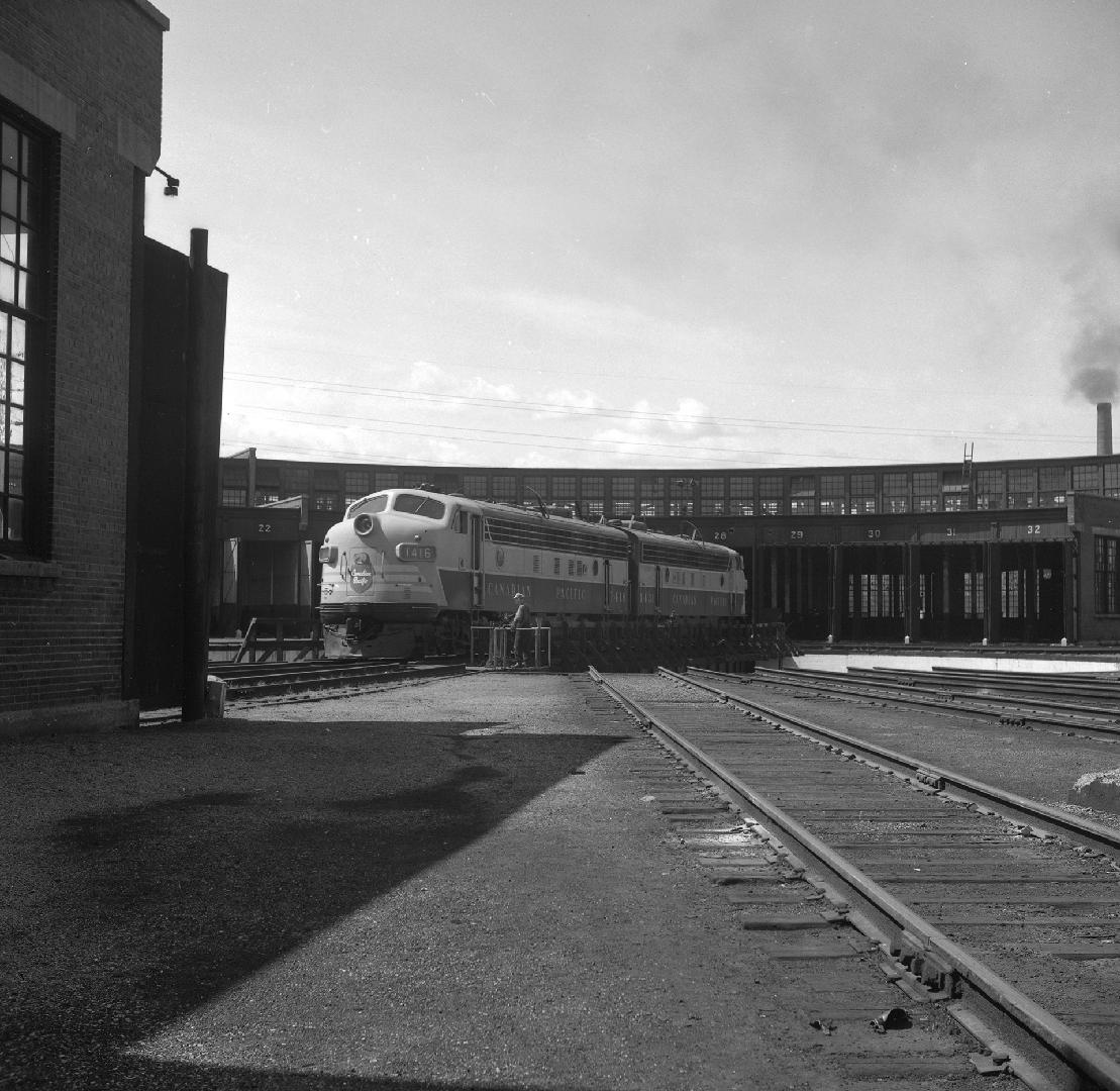 C. P. R., John St. Yards, roundhouse. Toronto, Ontario