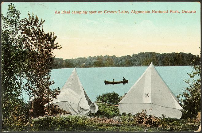 An ideal camping spot on Crown Lake, Algonquin National Park, Ontario