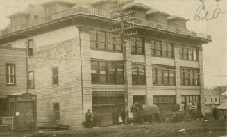 Postcard of buildings in Cobalt, Ontario