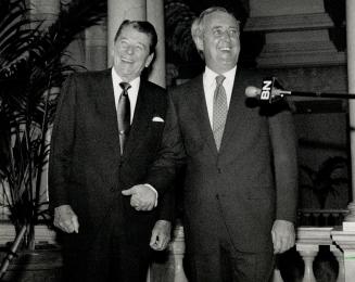 Shamrock Nostalgia, Ronald Reagan, left, Brian Mulroney trade compliments